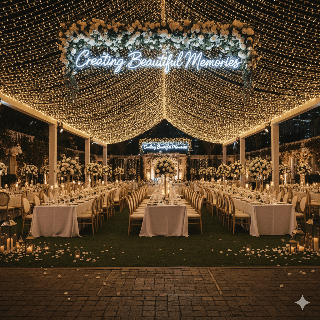 Elegant dinning table corporate flower decoration in mradabad & all up