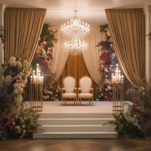Engagement elegant decoration with floral
