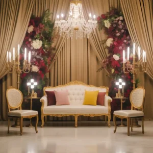 Reception event decoration with floral