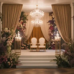 Engagement elegant decoration with floral Engagement elegant decoration with floral