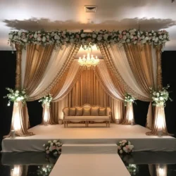 Wedding stage flower decoration service provide Wedding stage flower decoration