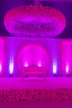 Luxury light theme with floral decoration provide service in all up Luxury light theme with floral decoration