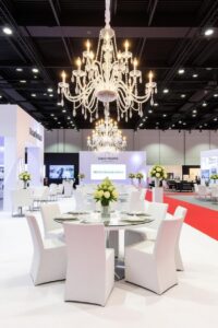 Corporate event decoration with fresh flower decoration Corporate event party table flower decoration in moradabad & up