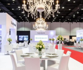 Corporate event decoration with fresh flower decoration Corporate event party table flower decoration in moradabad & up