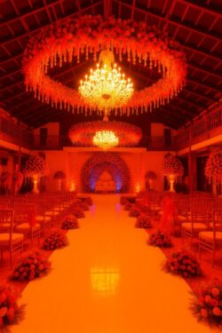 Luxury red theme stage decoration Luxury red theme stage decoration