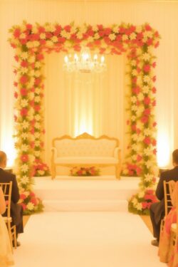 Family ceremony decoration with flower Family ceremony decoration with flower